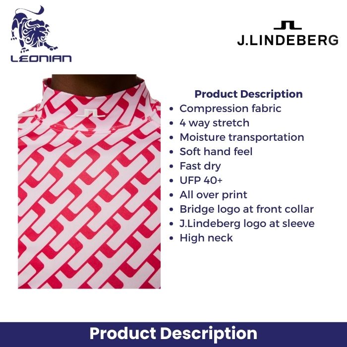 J.Lindeberg Ella Print Compression Top Women's Shirt