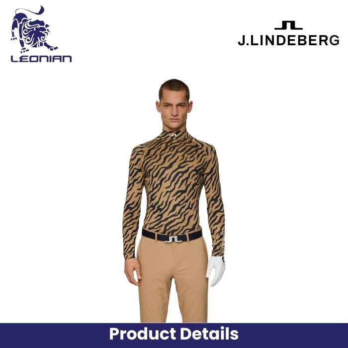 J.Lindeberg Ello Compression Print Men's Golf Shirt
