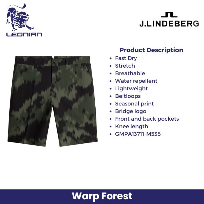 J.Lindeberg Eloy Print Men's Golf Shorts