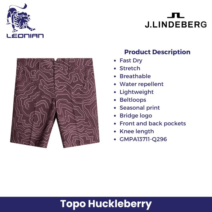 J.Lindeberg Eloy Print Men's Golf Shorts