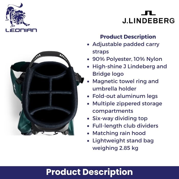 J Lindeberg Flare Colour Block Golf Stand Bag