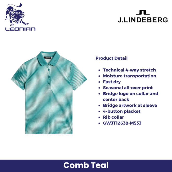 J.Lindeberg Heidi Print Polo Women's Golf Shirt