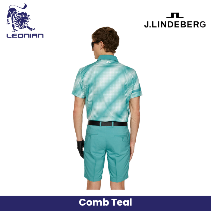 J.Lindeberg Heath Print Polo Men's Golf Shirt