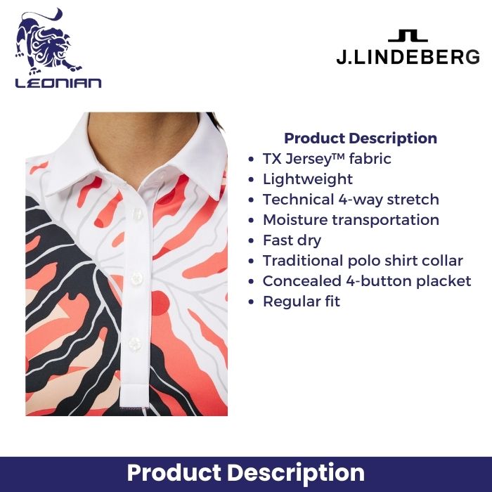 J.Lindeberg Jada Print Polo Women's Shirt