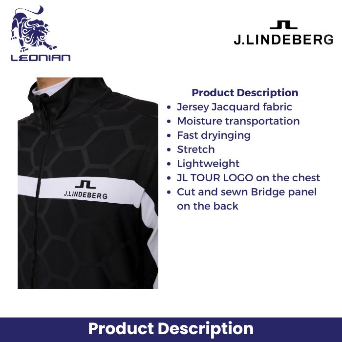 J.Lindeberg Jarvis Jacquard Tour Mid Layer Jacket