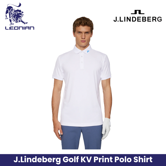 J.Lindeberg KV Print Polo Men's Golf Shirt