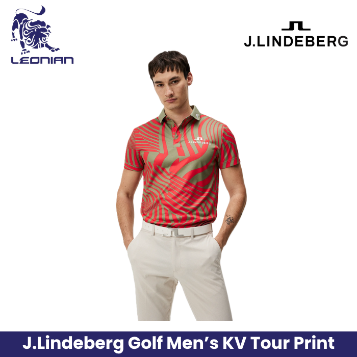 J.Lindeberg KV Tour Print Golf Polo