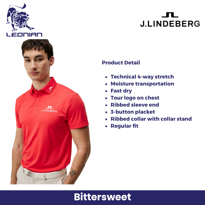 J.Lindeberg KV Tour Solid Golf Polo