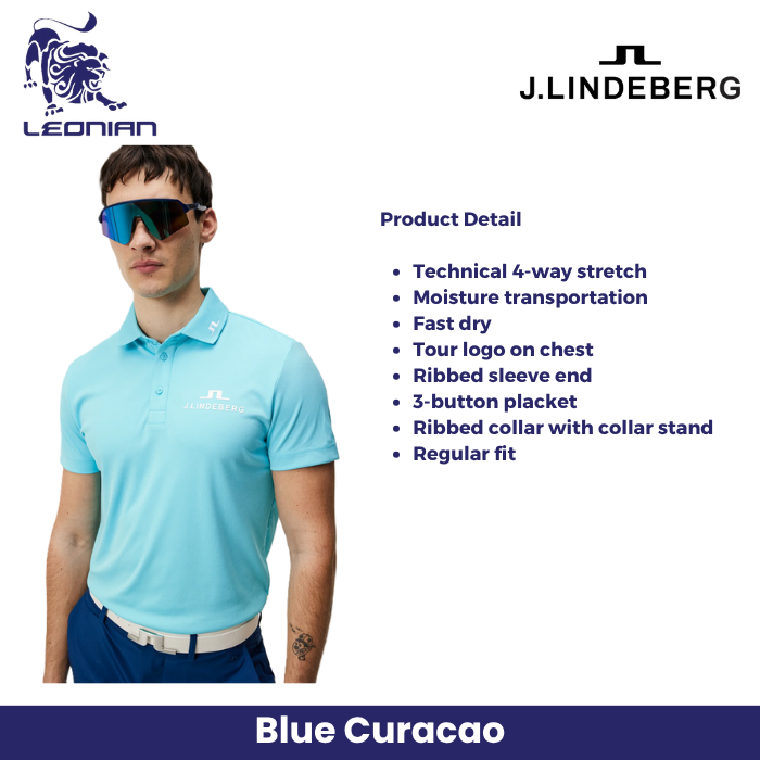 J.Lindeberg KV Tour Solid Golf Polo