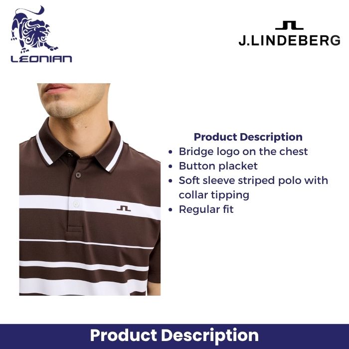 J.Lindeberg Leo Stripe Polo