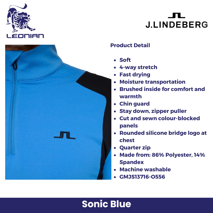 J.Lindeberg Lukas Quarter Zip Mid Layer Men's Golf Jacket