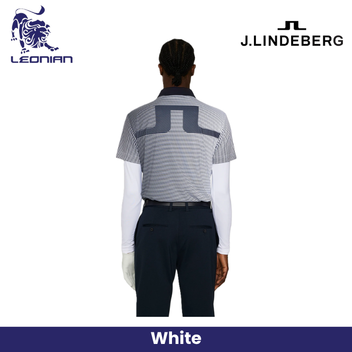 J.Lindeberg Marvin Stripe Polo Men's Golf Shirt