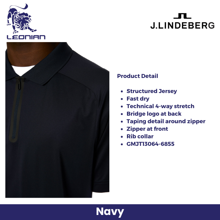 J.Lindeberg Nero Polo Men's Golf Shirt