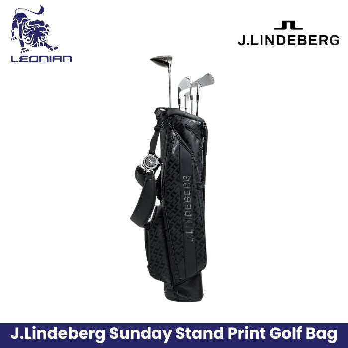 J.Lindeberg Sunday Stand Print Golf Bag