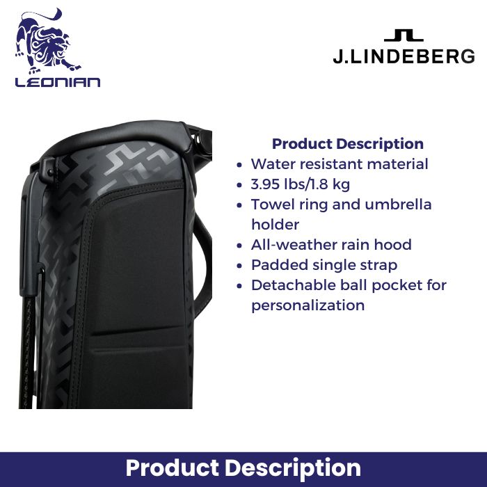 J.Lindeberg Sunday Stand Print Golf Bag