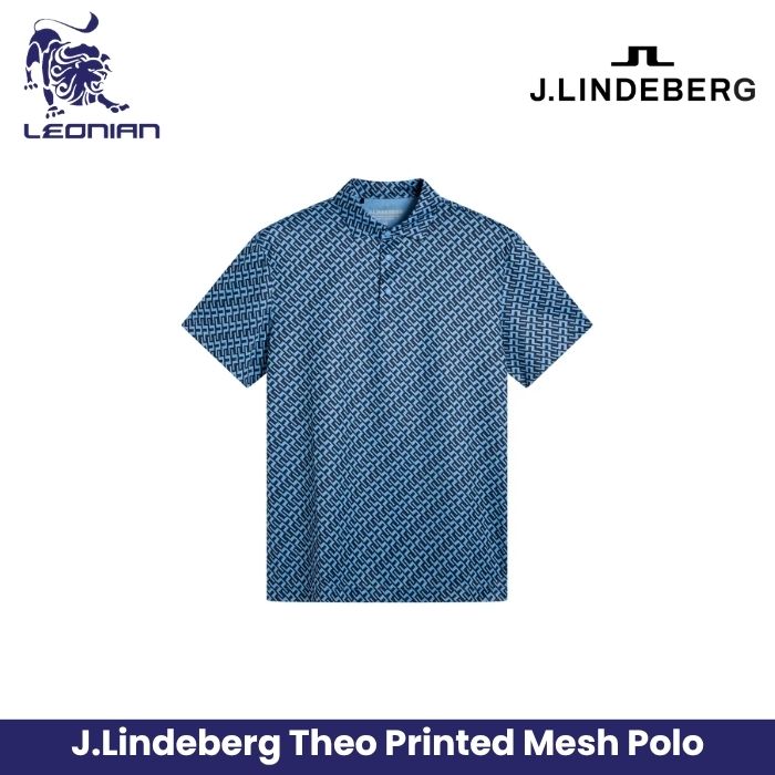 J.Lindeberg Theo Printed Mesh Polo