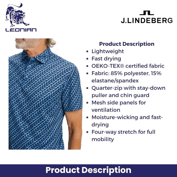 J.Lindeberg Theo Printed Mesh Polo