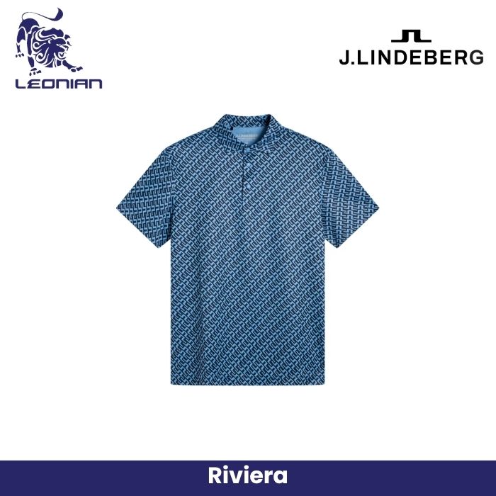 J.Lindeberg Theo Printed Mesh Polo