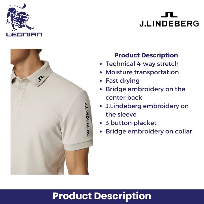 J.Lindeberg Tour Tech Polo Men's Golf Shirt