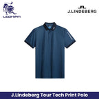 J.Lindeberg Tour Tech Print Polo Men's Golf Shirt