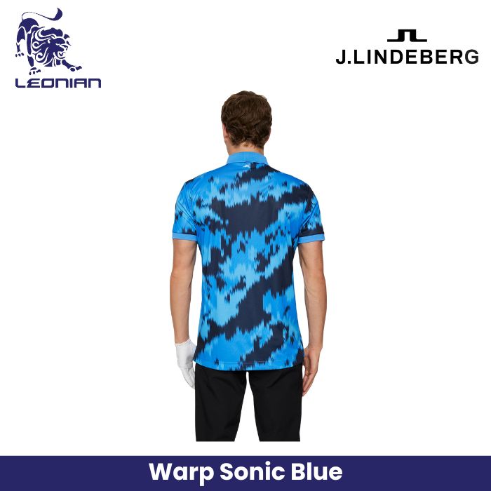 J.Lindeberg Tour Tech Print Polo Men's Golf Shirt
