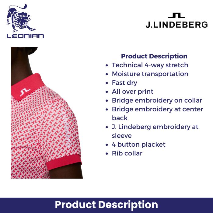J.Lindeberg Tour Tech Print Polo Women's Shirt
