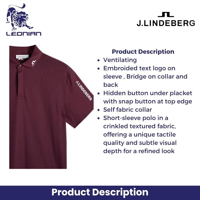 J.Lindeberg Tour Tech Textured Polo