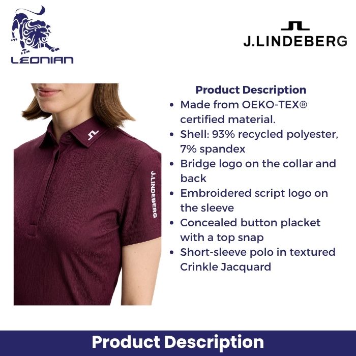 J.Lindeberg Tour Tech Textured Polo Women's