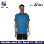 J.Lindeberg Tour Tech Print DPWT Men's Golf Shirt