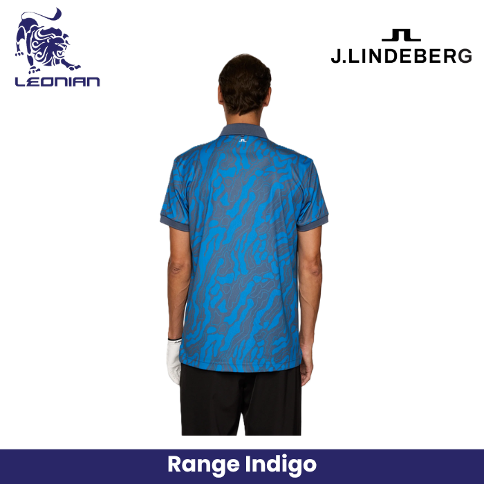 J.Lindeberg Tour Tech Print DPWT Men's Golf Shirt