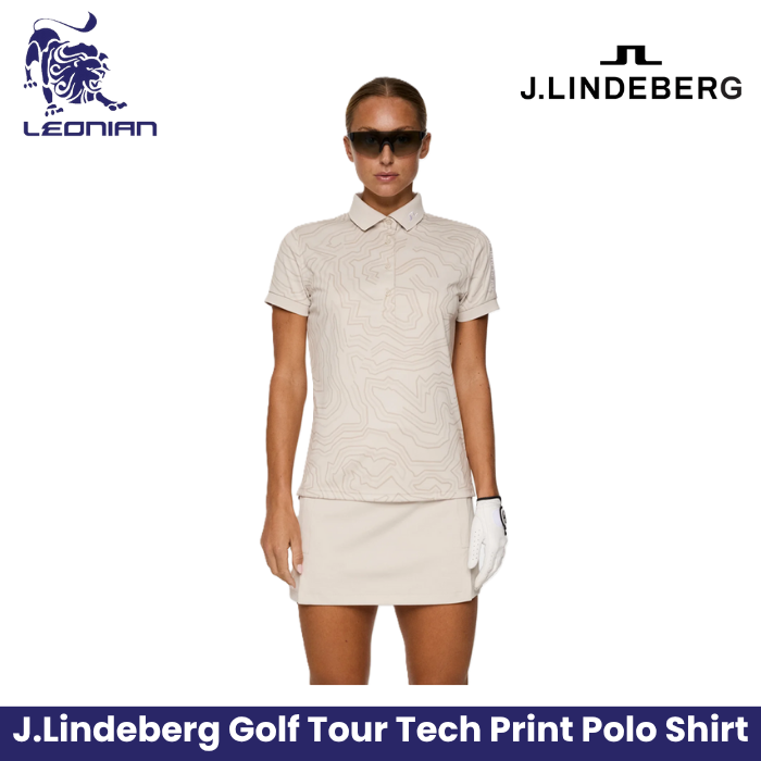 J.Lindeberg Tour Tech Print Polo Women's Golf Shirt