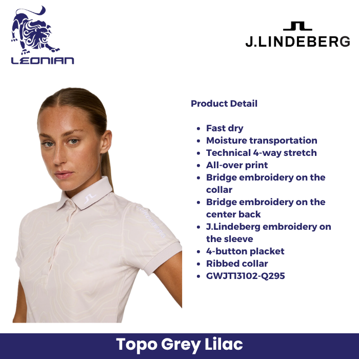 J.Lindeberg Tour Tech Print Polo Women's Golf Shirt