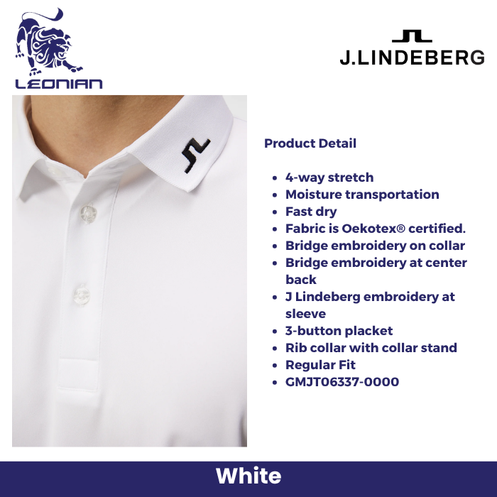 J.Lindeberg Tour Tech Reg Fit Golf Polo Men's Shirt