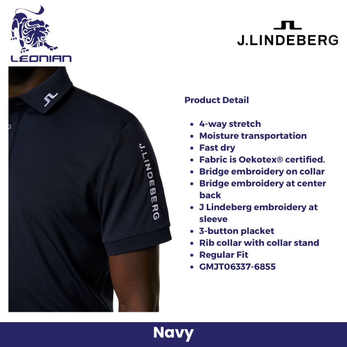 J.Lindeberg Tour Tech Reg Fit Golf Polo Men's Shirt