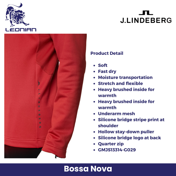 J.Lindeberg Vinnie Quarter Zip Mid Layer Men's Golf Jacket