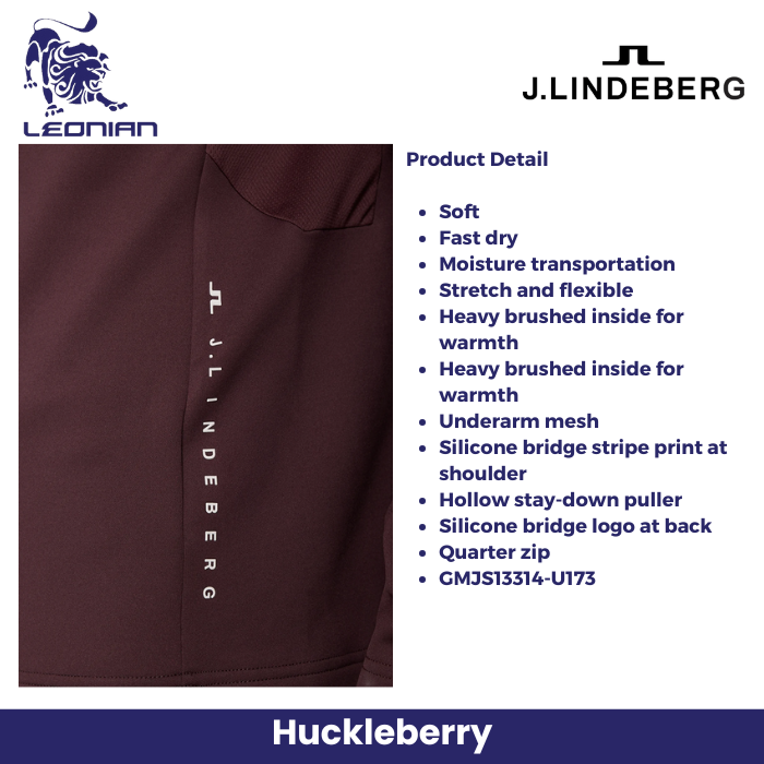 J.Lindeberg Vinnie Quarter Zip Mid Layer Men's Golf Jacket