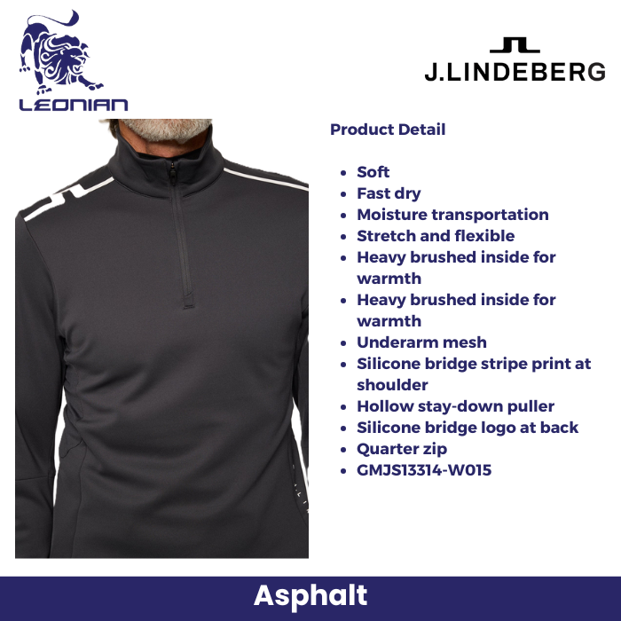 J.Lindeberg Vinnie Quarter Zip Mid Layer Men's Golf Jacket