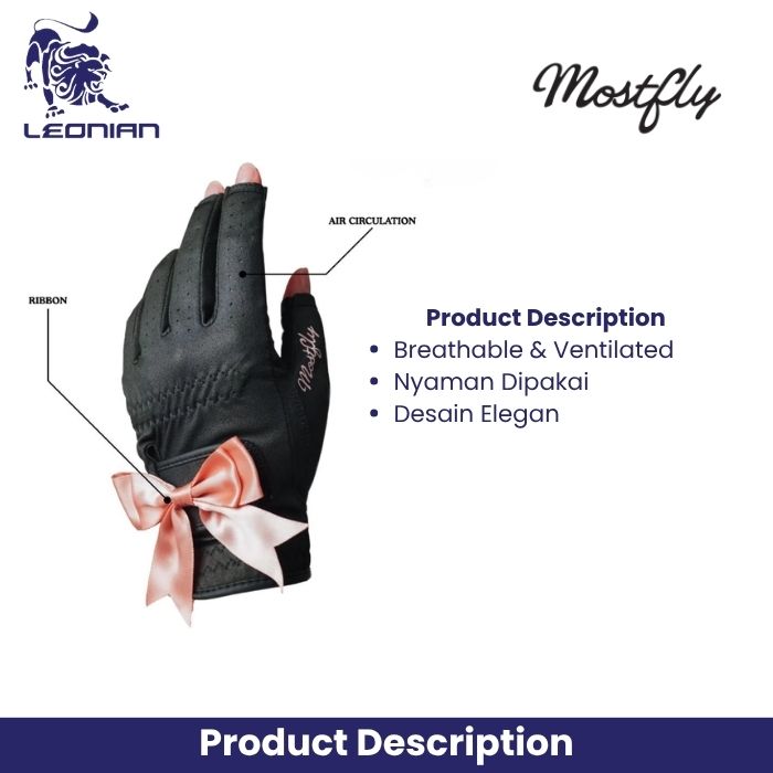 Mostfly Black Pink Women's Glove