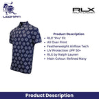 RLX Ralph Lauren Featherweight Airflow Golf Ball Print Men's Golf Polo Shirt