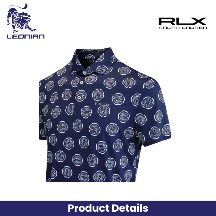 RLX Ralph Lauren Featherweight Airflow Golf Ball Print Men's Golf Polo Shirt