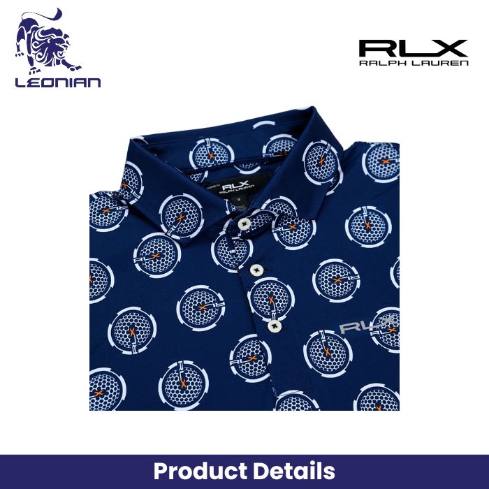 RLX Ralph Lauren Featherweight Airflow Golf Ball Print Men's Golf Polo Shirt