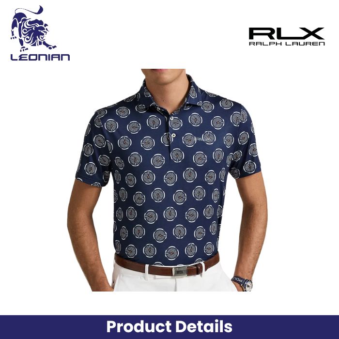 RLX Ralph Lauren Featherweight Airflow Golf Ball Print Men's Golf Polo Shirt