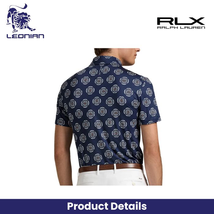 RLX Ralph Lauren Featherweight Airflow Golf Ball Print Men's Golf Polo Shirt