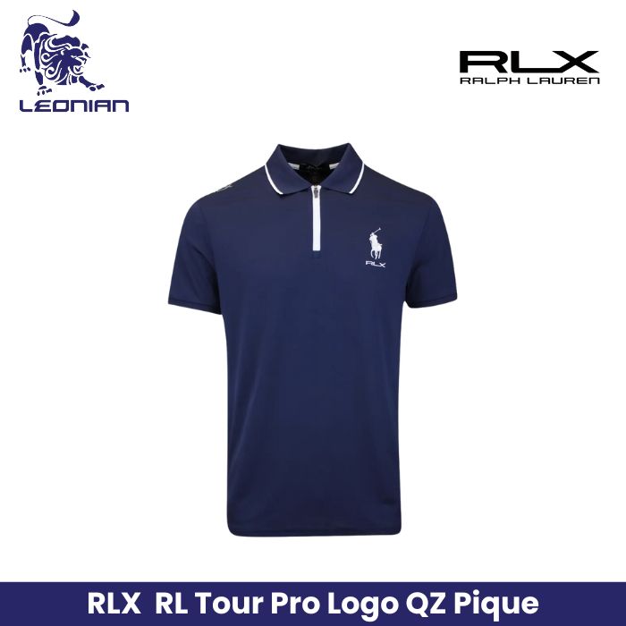 RLX Ralph Lauren RL Tour Pro Logo QZ Pique Men's Golf Polo Shirt