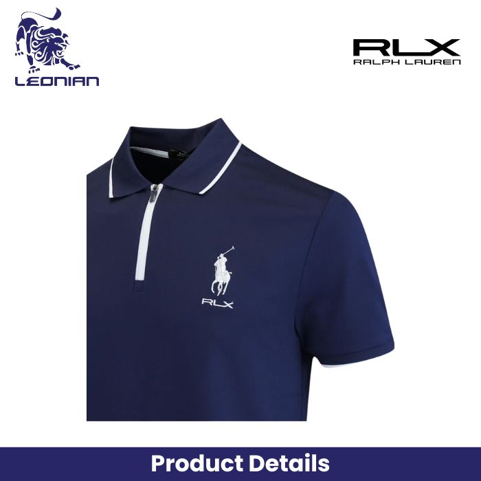 RLX Ralph Lauren RL Tour Pro Logo QZ Pique Men's Golf Polo Shirt
