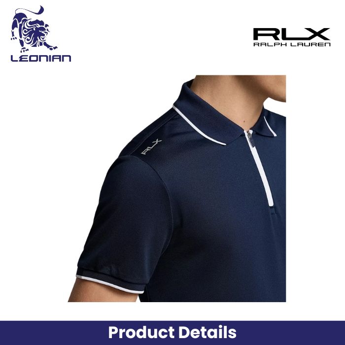 RLX Ralph Lauren RL Tour Pro Logo QZ Pique Men's Golf Polo Shirt