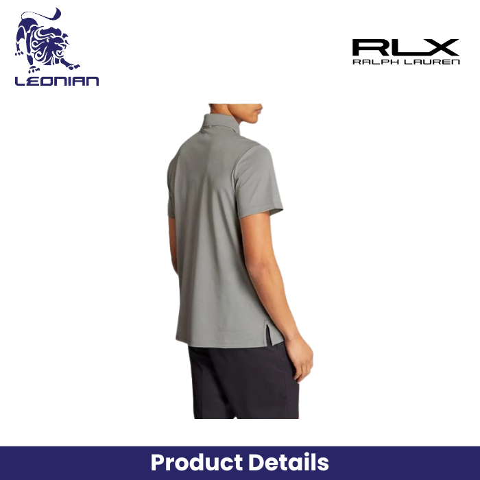 RLX Ralph Lauren Men's Grey Golf Polo Bear Polo Shirt