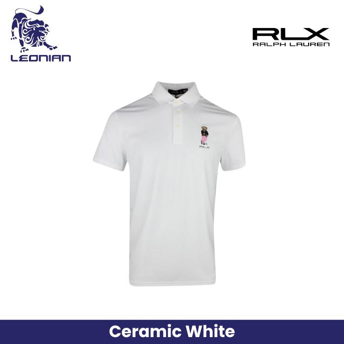 RLX Ralph Lauren Men's Grey Golf Polo Bear Polo Shirt