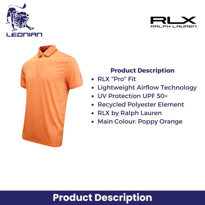 RLX Ralph Lauren Solid Airflow Men's Golf Polo Shirt