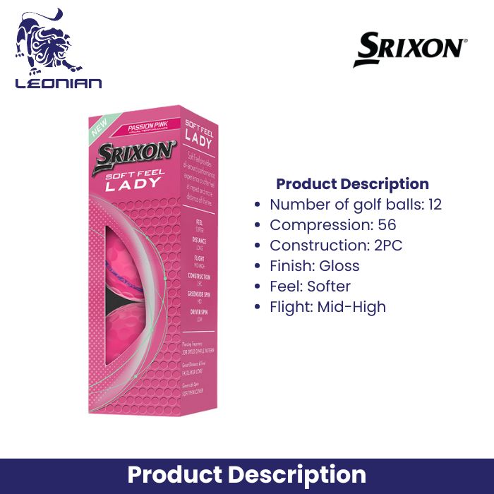 Srixon Soft Feel Lady Pink Golf Balls